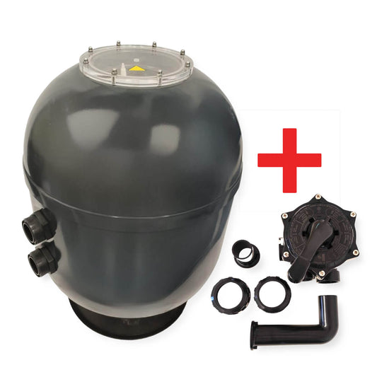 PureS GFK Sandfilter mit Side-Mount-Ventil