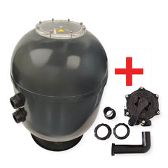 PureS GFK Sandfilter mit Side-Mount-Ventil
